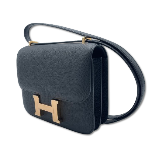 Hermes Constance Mini 18 Noir Epson Rose Gold Hardware B 새겨 져