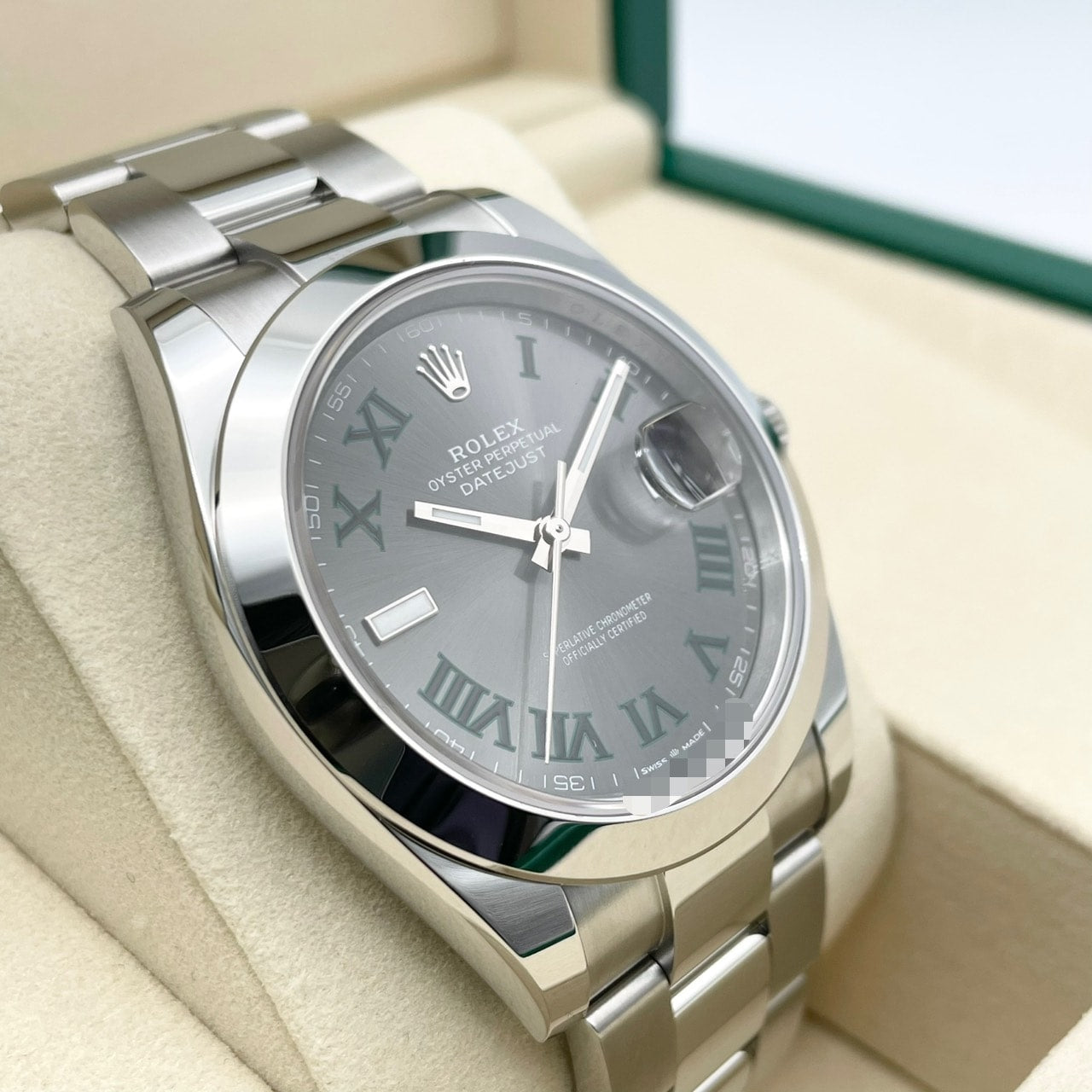 プレオウンド ロレックス デイトジャスト 126300 スレートローマン オイスターブレスレット 41mm