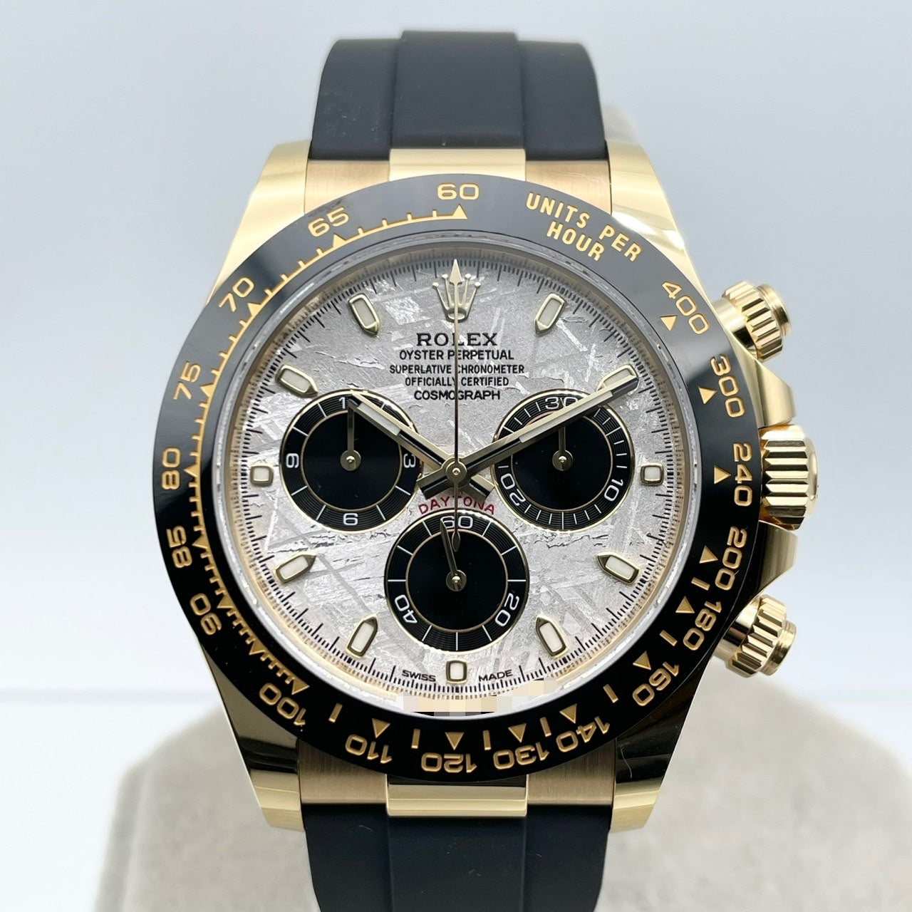 プレオウンド ロレックス デイトナ 116518LN メテオライト&ブラック ブラックラバーベルト 40mm