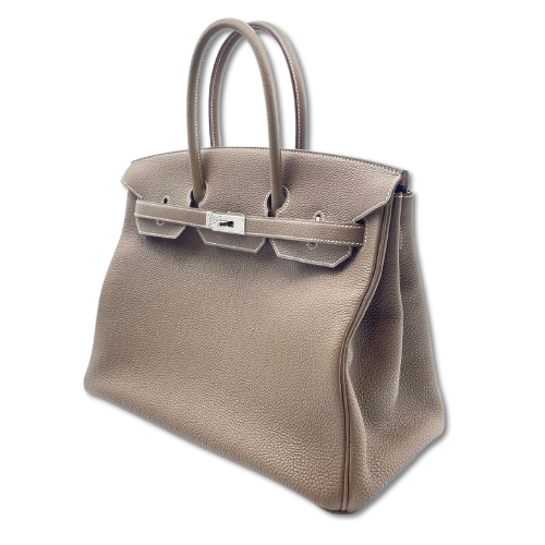 Pre-Owned Hermes Birkin 35 Etoup Togo Silver Fittings U Engraved