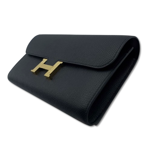 Hermes Constance Tugo Noir Epson Gold 하드웨어 W는 새겨 져 있습니다