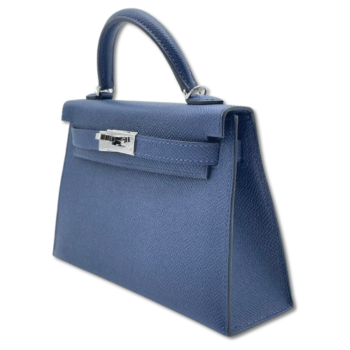 プレオウンド エルメス ミニケリー ブルーネイビー エプソン シルバー金具 B刻印
