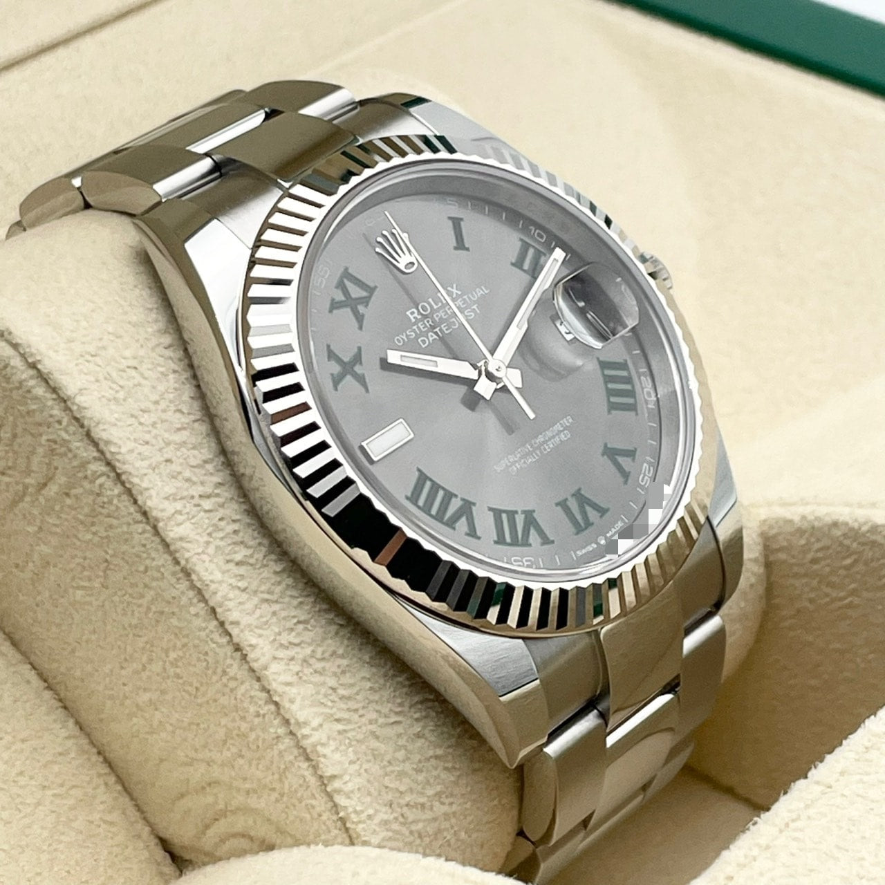 プレオウンド ロレックス デイトジャスト 126334 スレートオイスターブレスレット 41mm