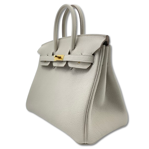 Hermes Birkin 25 Beton Togo Gold 하드웨어 W는 새겨 져 있습니다