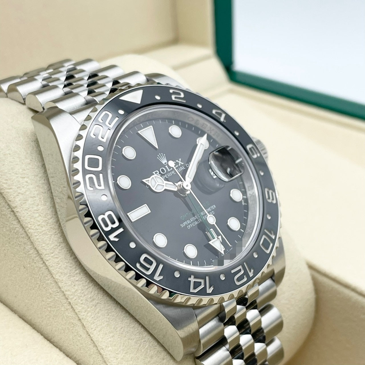 Pre-Owned Rolex GMT Master II 126710GRNR Black Jubilee Bracelet 40mm