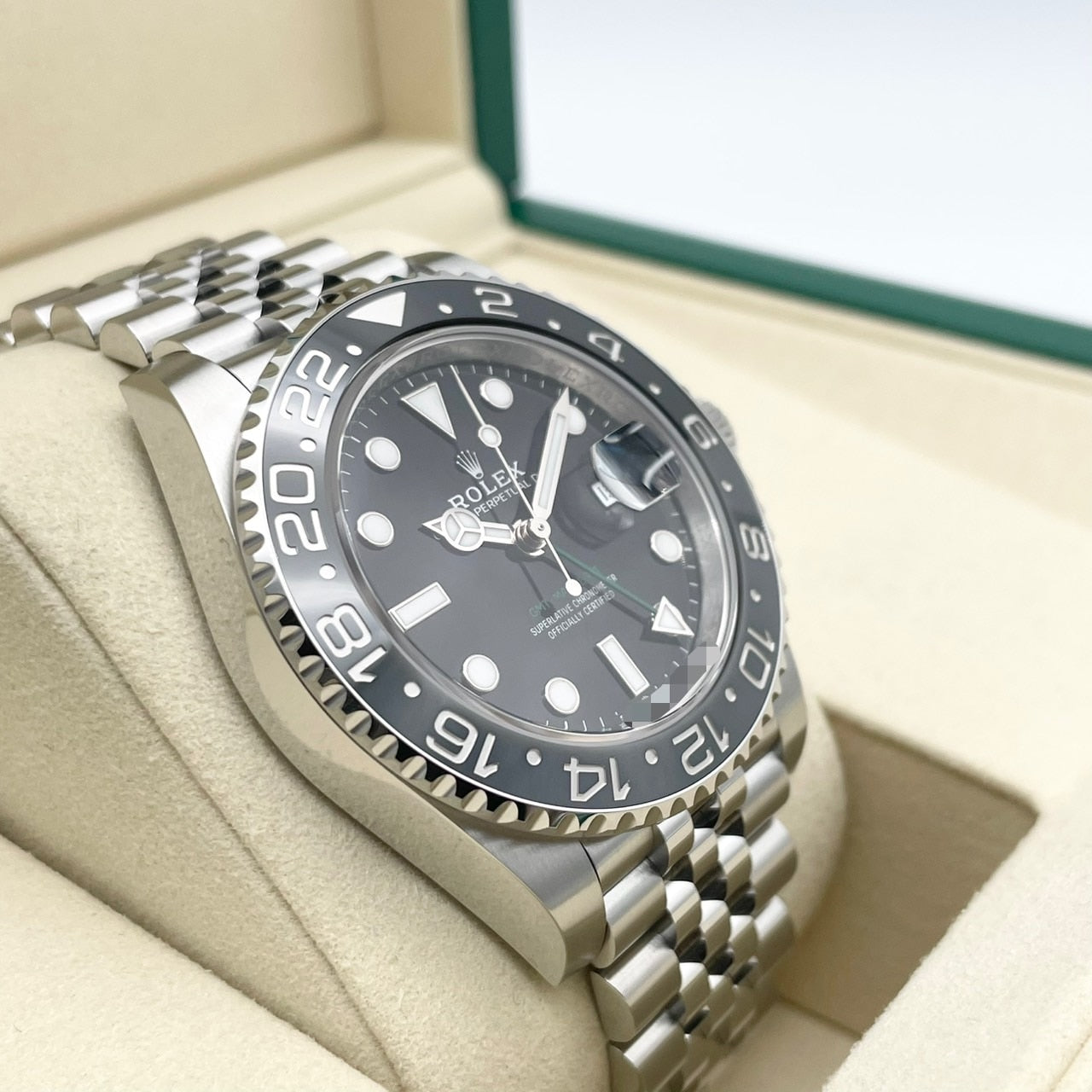 Pre-Owned Rolex GMT Master II 126710GRNR Black Jubilee Bracelet 40mm