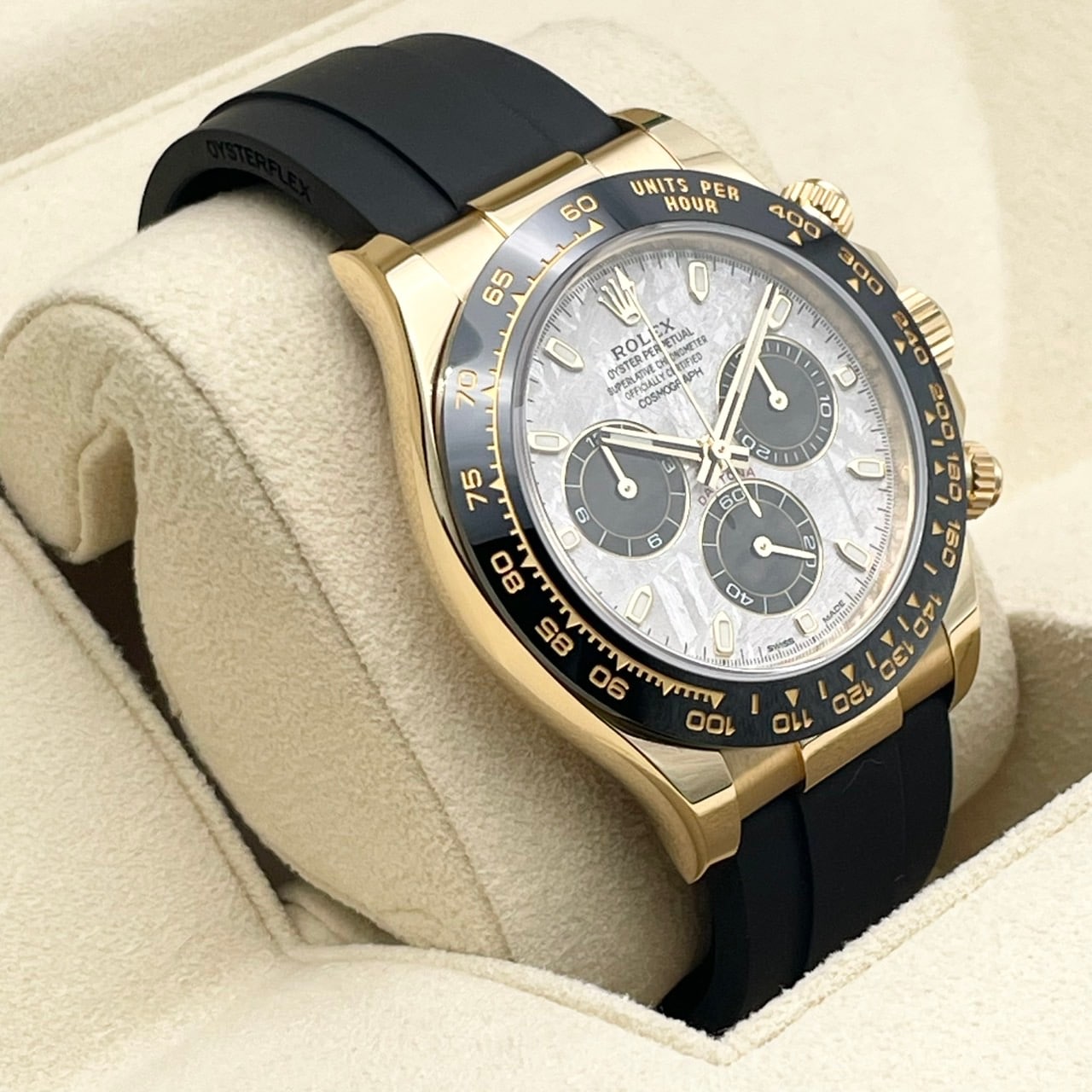 プレオウンド ロレックス デイトナ 116518LN メテオライト&ブラック ブラックラバーベルト 40mm