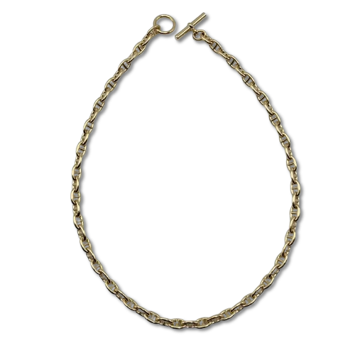 プレオウンド エルメス シェーヌ・ダンクル ネックレス 40cm TPM ゴールド18K 62コマ