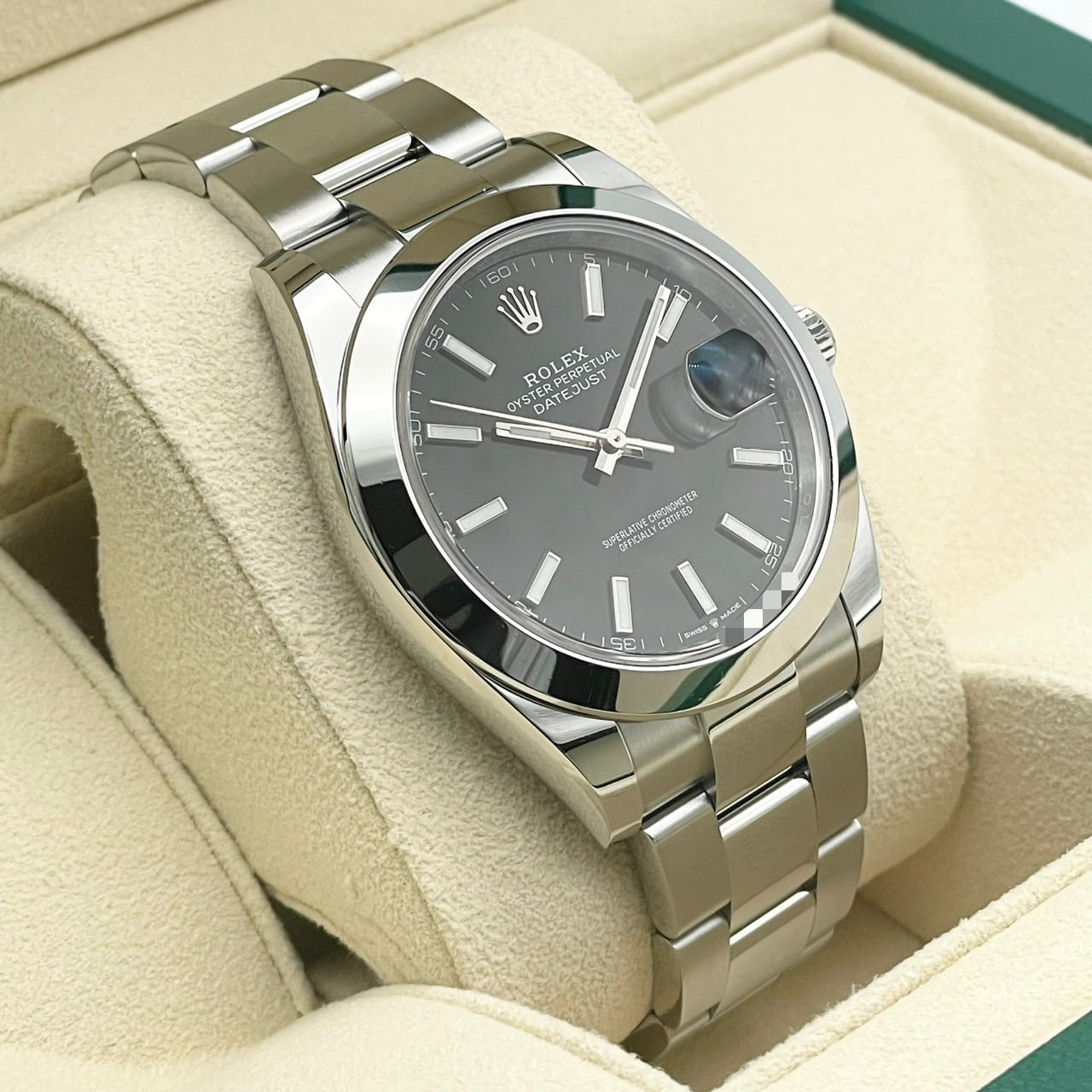 プレオウンド ロレックス デイトジャスト 126300 ブラック オイスターブレス 41mm