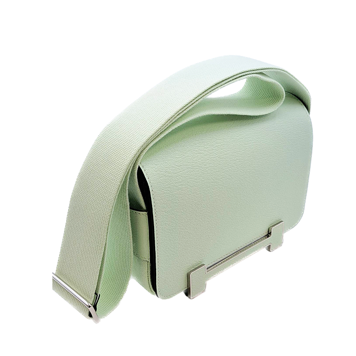 Pre-Owned Hermes Geta Swift Veil Fizz Silver Metal Fittings B Engraved