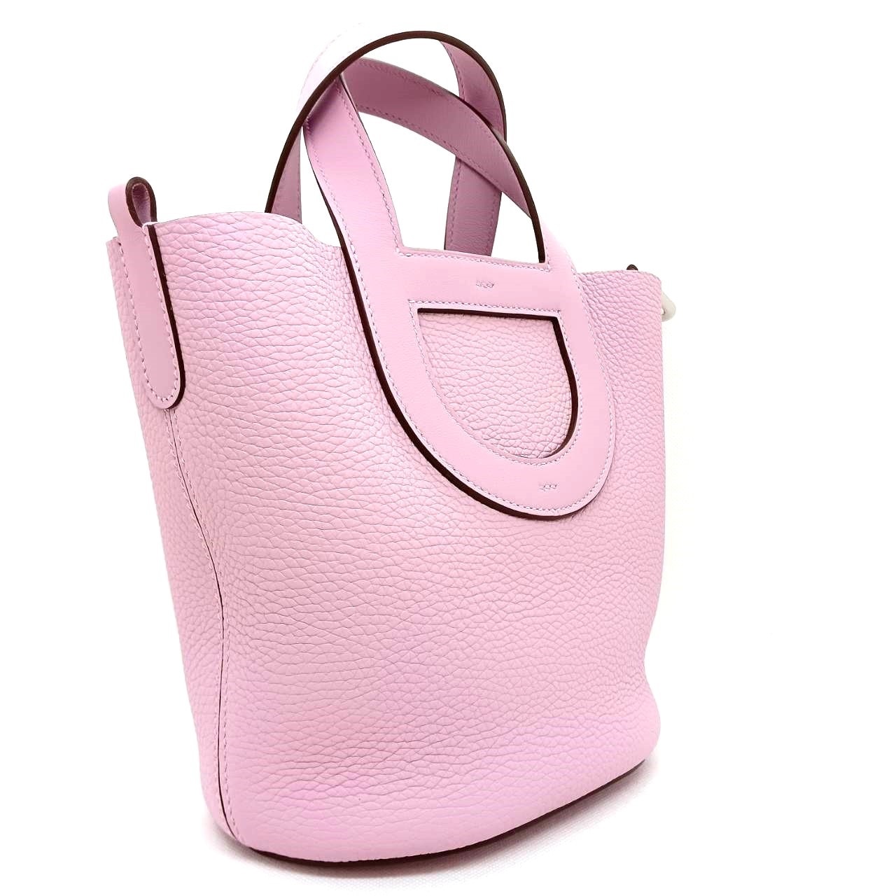 Pre-Owned Hermes in the Loop 18 Mauve Sylvestre B engraved