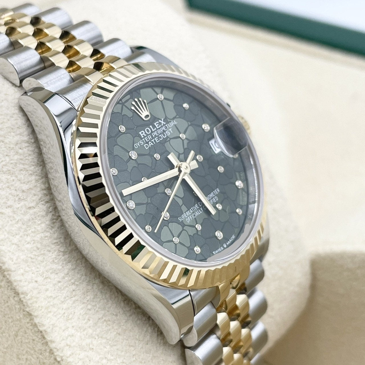プレオウンド ロレックス デイトジャスト 278273 ダイヤ入りフローラルモチーフ ジュビリーブレス 31mm