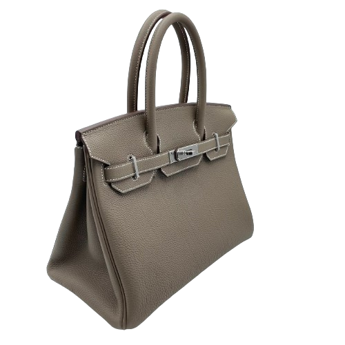 Hermes Birkin 30 Etoupe Togo 银色五金配件 B 雕刻