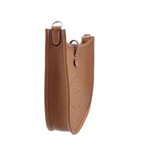 Pre-Owned Hermes Mini Evelyn TPM Torillon Clemence Gold Silver Metal Fittings B Engraved