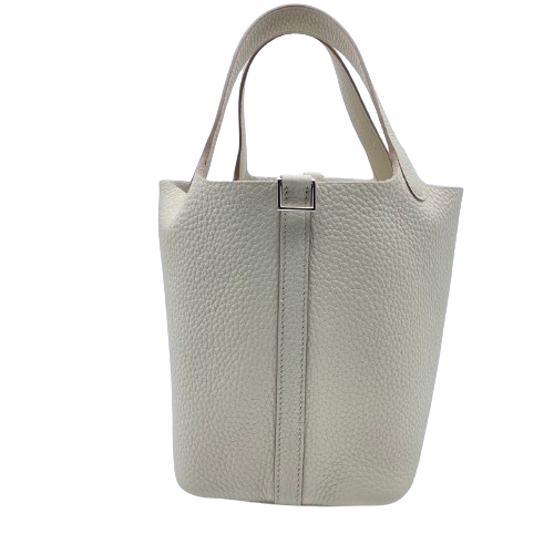 Hermes Picotin Lock PM Beton Torillon Clemence Silver Metal Fittings B 조각.