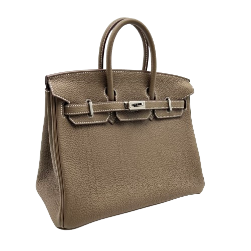 Hermes Birkin 25 Etoup Togo Silver Metal Fittings B 조각