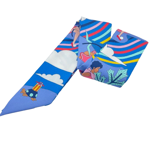 Hermes Twilly Carres Volants Silk Twill