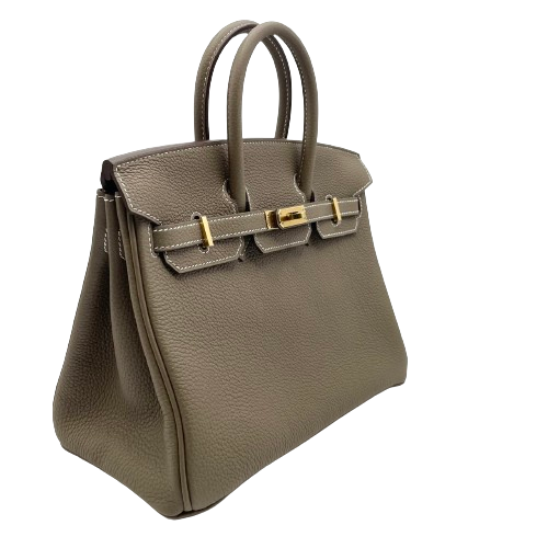 Hermes Birkin 25 Etoup Togo Gold Hardware B가 새겨 져 있습니다