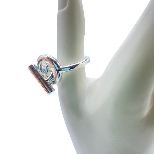 Pre-Owned Hermes Croisette Ring Silver