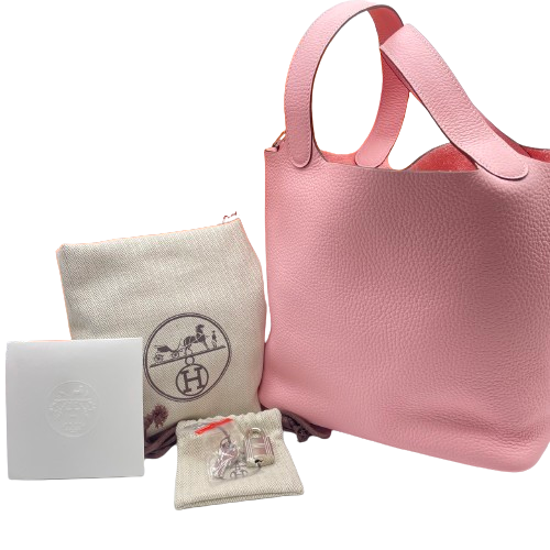 プレオウンド エルメス ピコタンロック MM ローズサクラ トリヨンクレマンス シルバー金具 B刻印