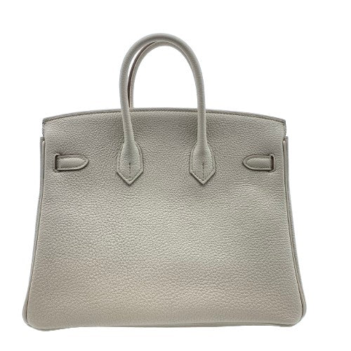 Hermes Birkin 25 Beton Togo Silver Metal Fittings Z 새겨 져