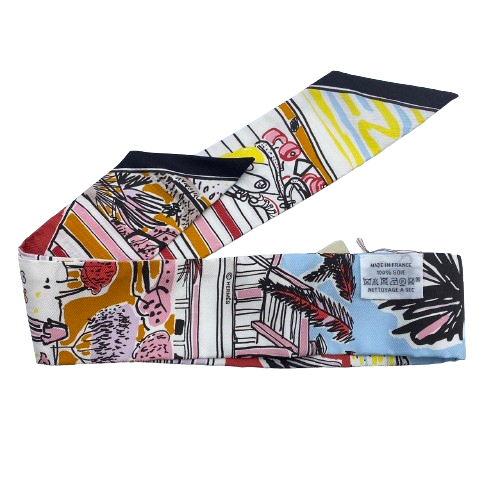 Hermes Twilly Rayures D'ETE Silk Twill