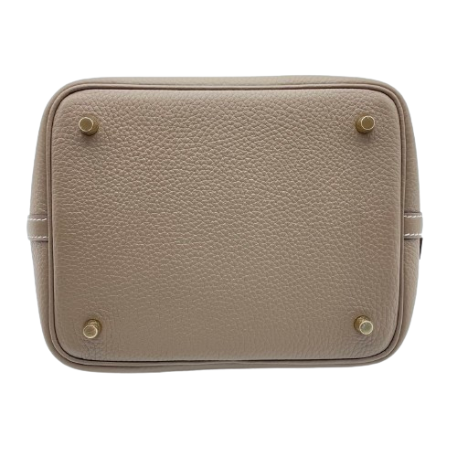 Hermes Picotin Lock MM Etoupe Torillon Clemence 골드 하드웨어 B 새겨
