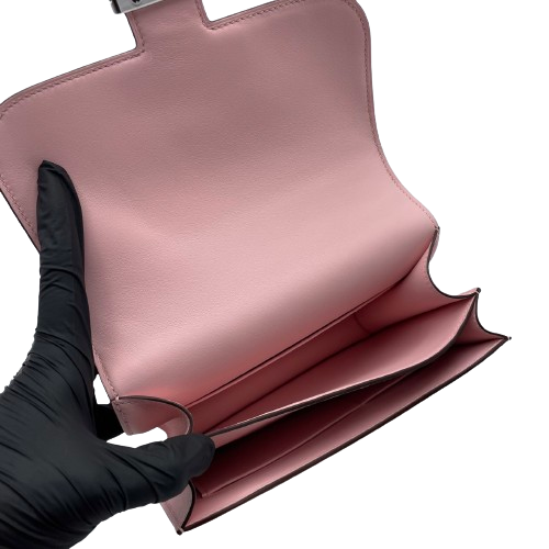Hermes Constance Mini 18 Rose Sakura Vo Swift Silver Metal Fittings W 새로