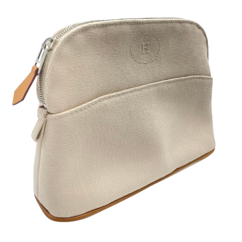 【低于标价】Hermes Bolide 小包 迷你天然帆布 银扣