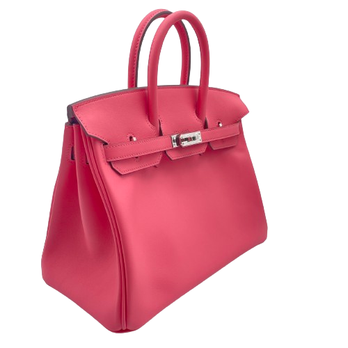 Hermes Birkin 25 Rose Azare Swift Silver Metal Fittings B 새겨 져