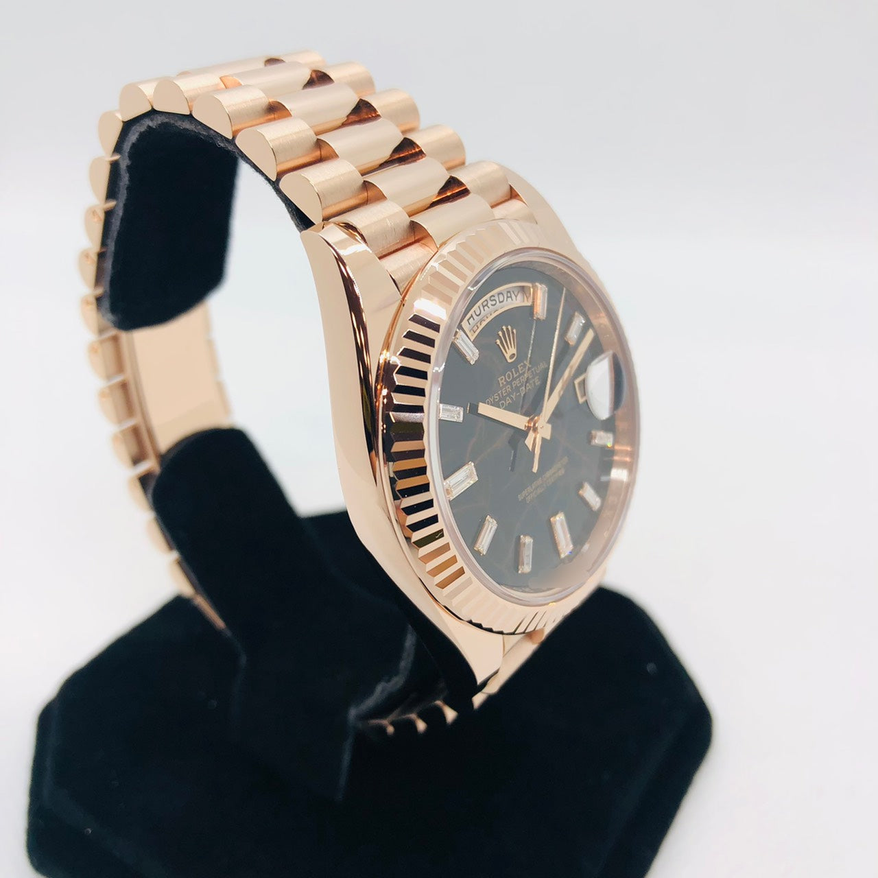 Pre-Owned Rolex Day Date 228235 Eisen Kiesel 10P Diamond