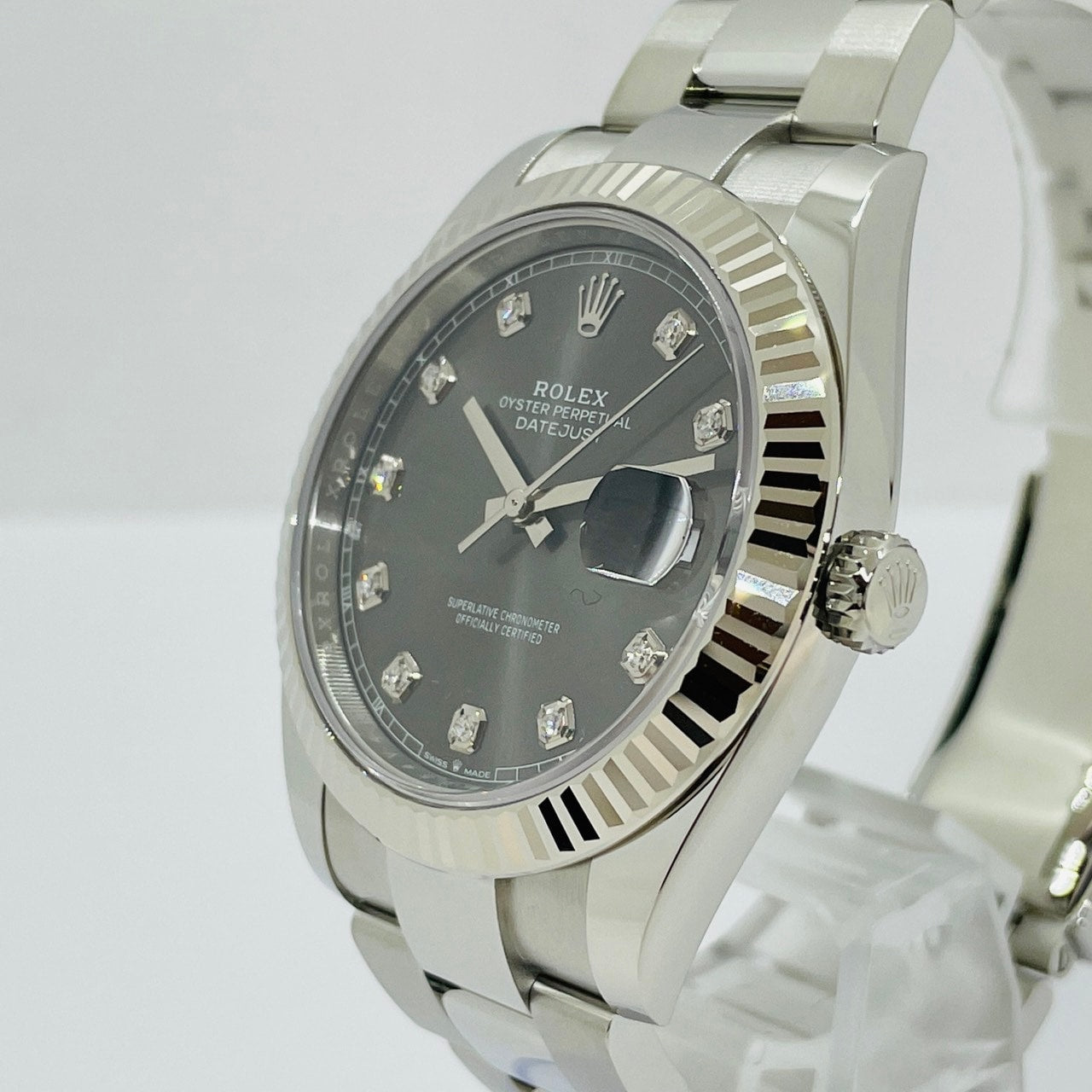 Pre-Owned Rolex Datejust 126334G 10P Diamond Slate