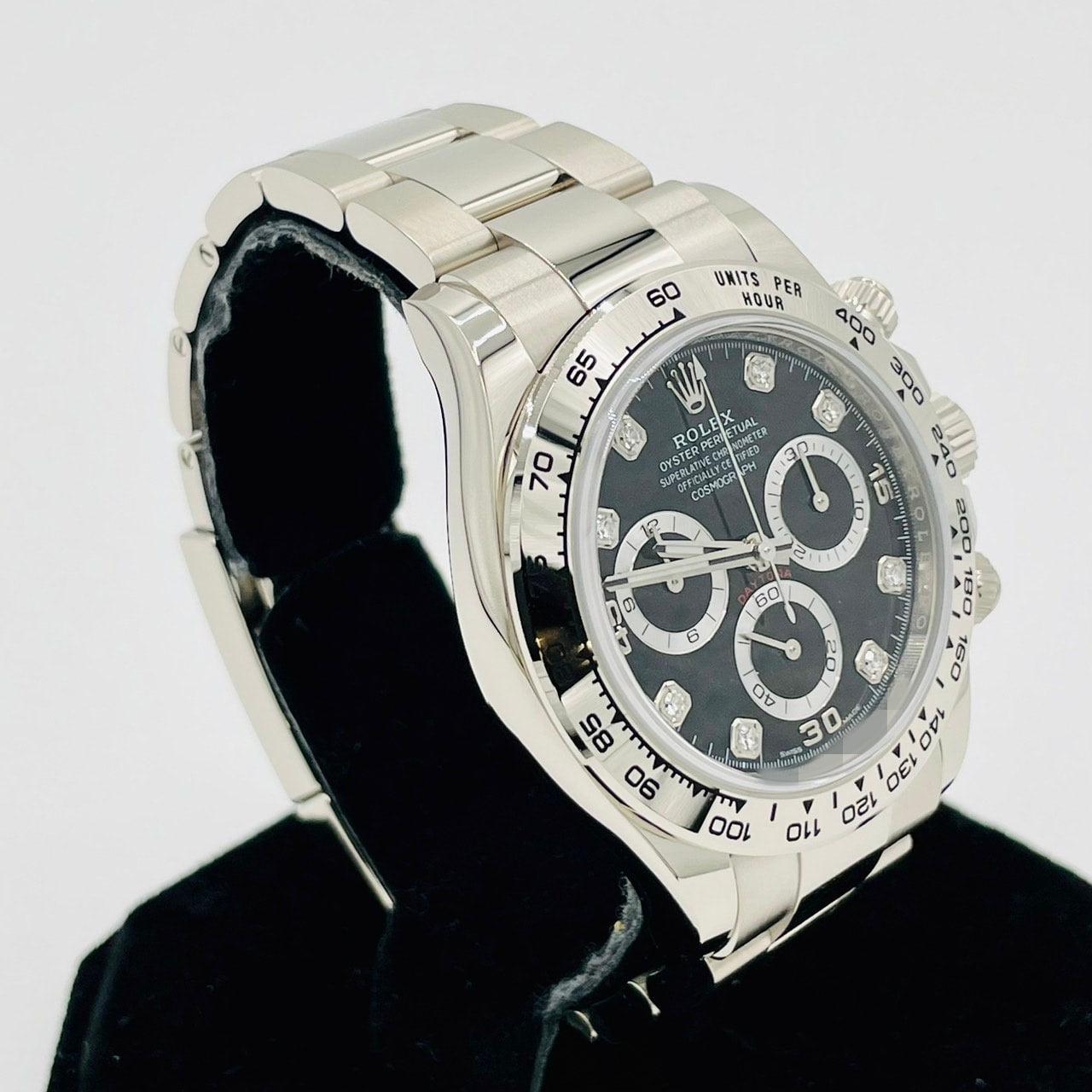 Pre-Owned Rolex Daytona 116509G Black 8P Diamond New May 2023