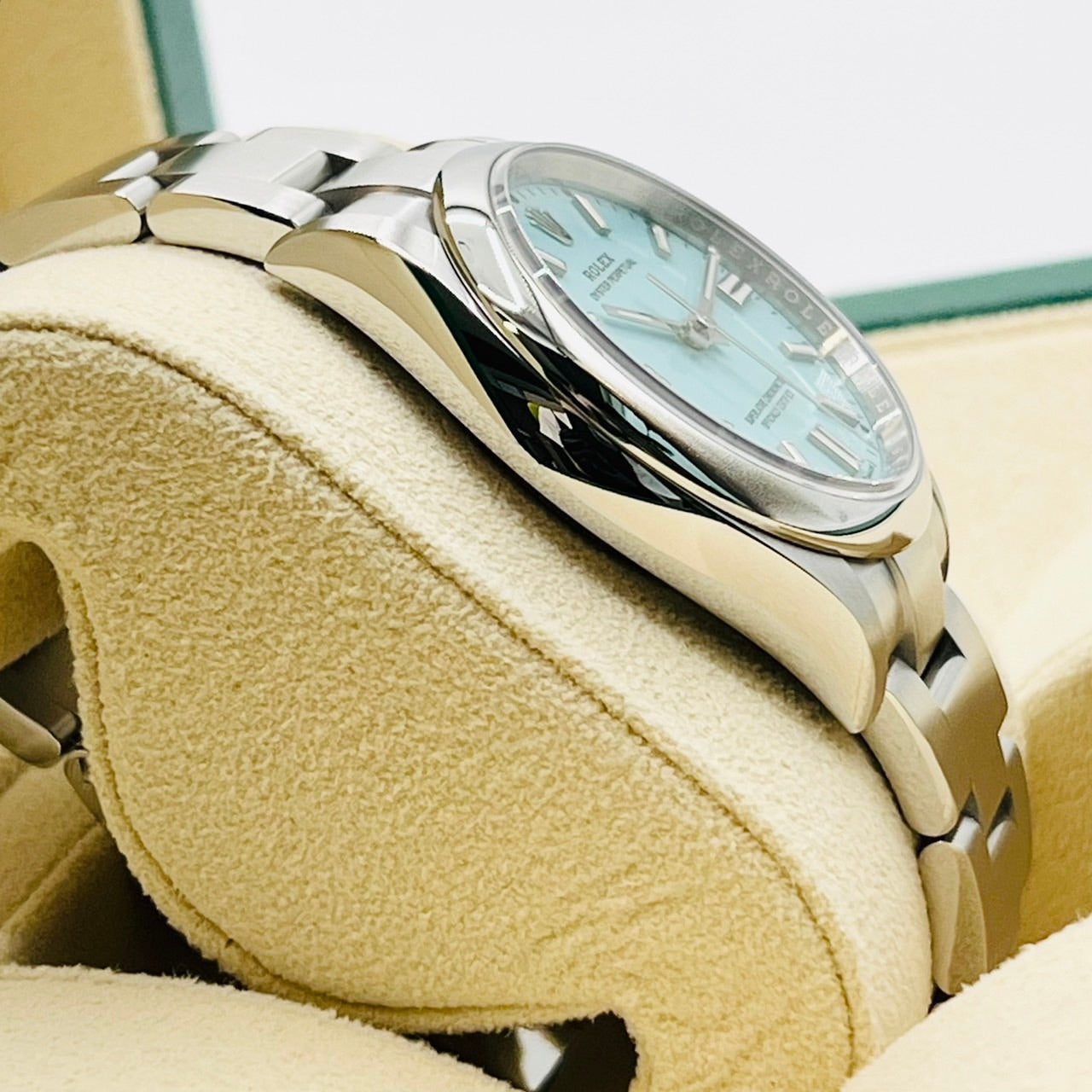 사전 소유 롤렉스 굴 영구 126000 굴 팔찌 청록색 청록색 36mm