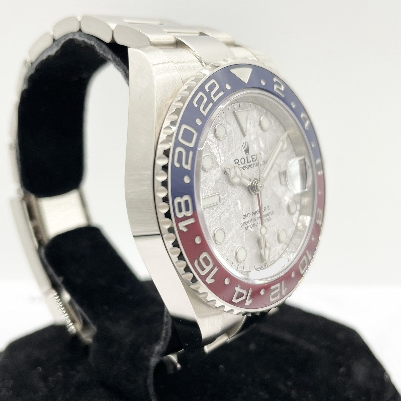 롤렉스 GMT 마스터 II 126719Blro 굴 팔찌 유성 화이트 골드 40mm