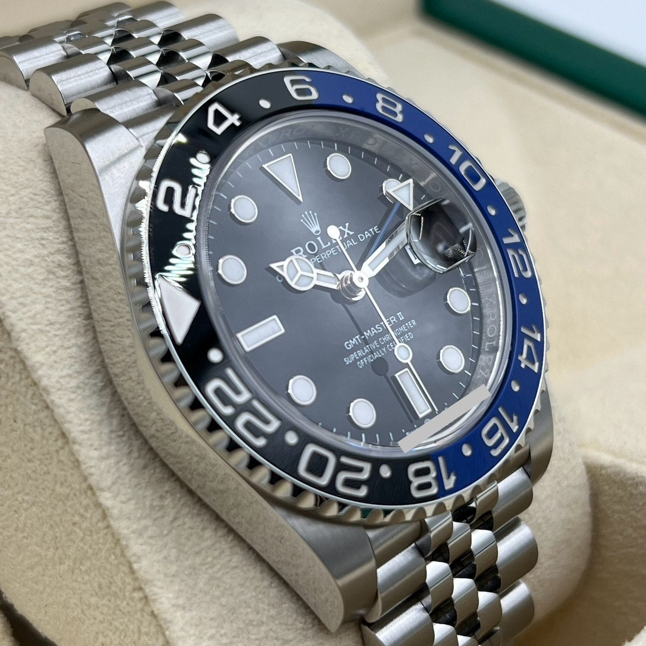 롤렉스 GMT 마스터 II 126710BLNR Jubilee 팔찌 검은 배트맨 40mm