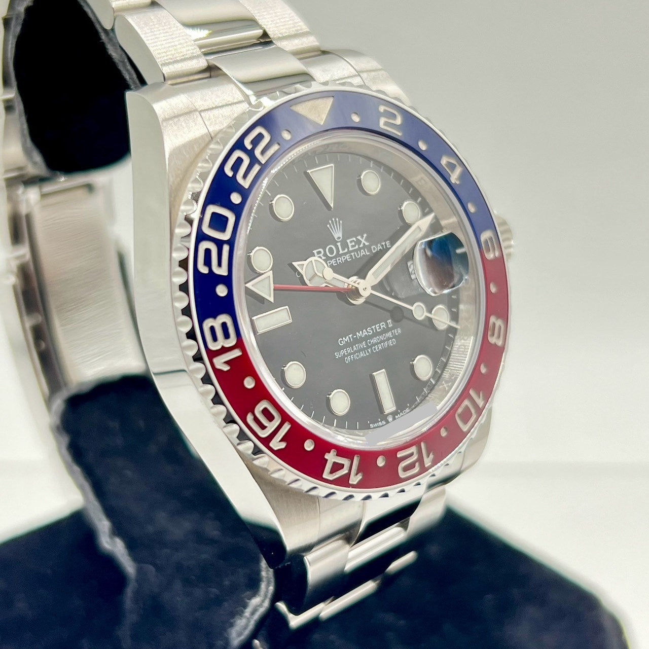 롤렉스 GMT 마스터 II 126710Blro 굴 팔찌 검은 펩시 40mm