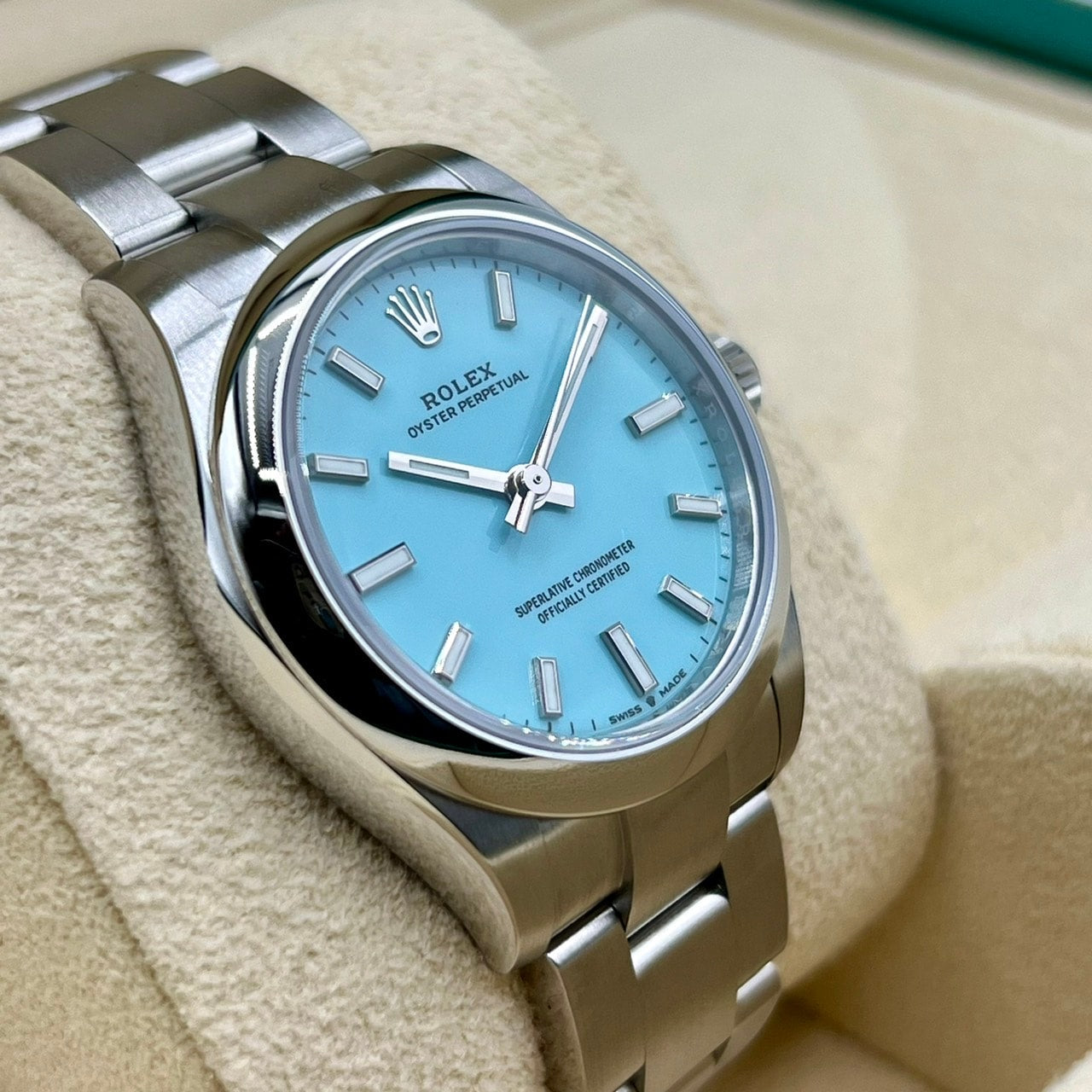 プレオウンド ロレックス オイスターパーペチュアル 277200 オイスターブレスレット ターコイズブルー 31mm