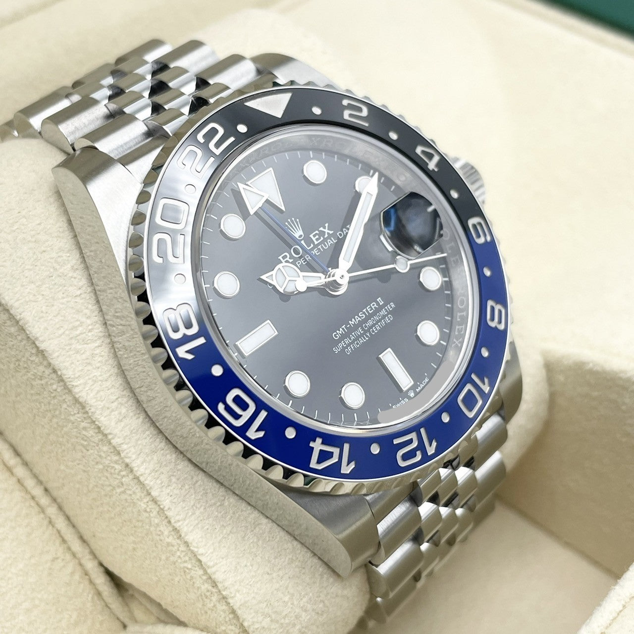 롤렉스 GMT 마스터 II 126710BLNR Jubilee 팔찌 검은 배트맨 40mm