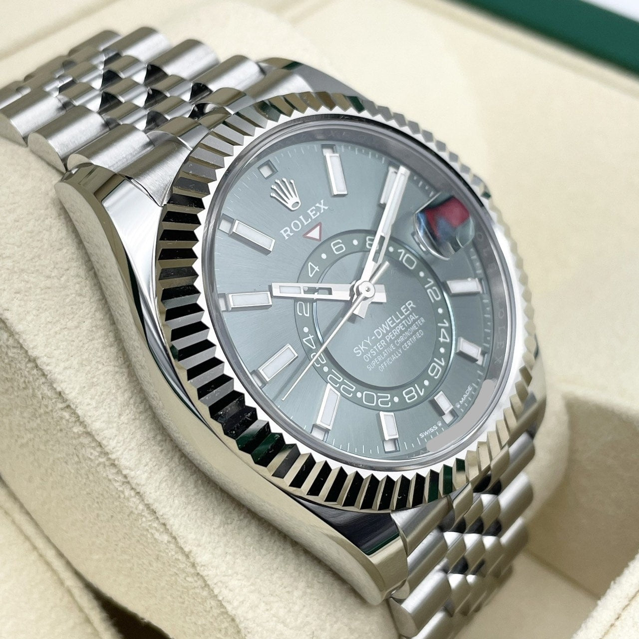 プレオウンド ロレックス スカイドゥエラー 336934 ミントグリーン ジュビリーブレス 42mm