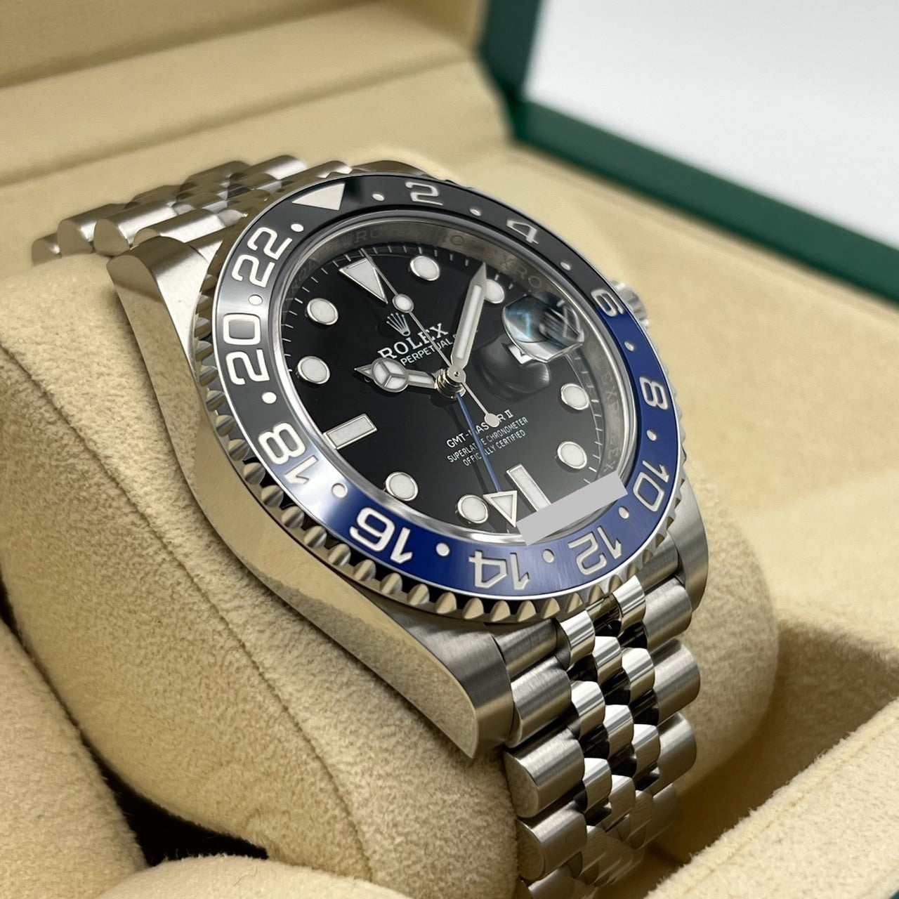 Pre-Owned Rolex GMT Master II 126710BLNR Jubilee Bracelet Black Batman 40mm