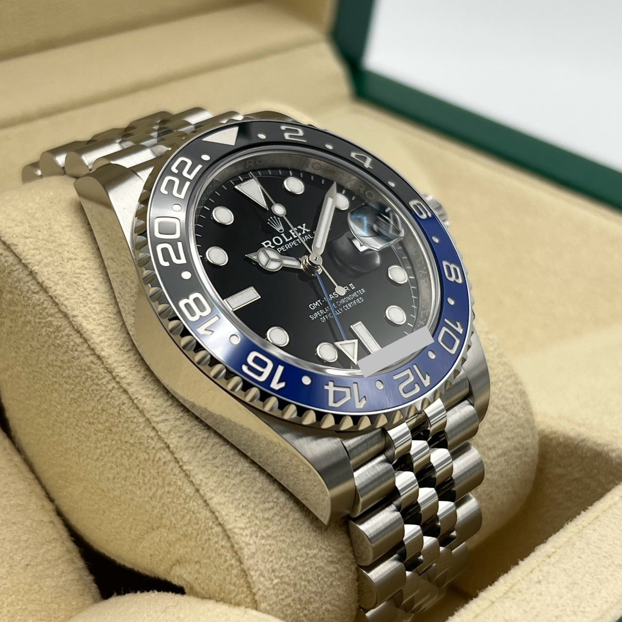 롤렉스 GMT 마스터 II 126710BLNR Jubilee 팔찌 검은 배트맨 40mm
