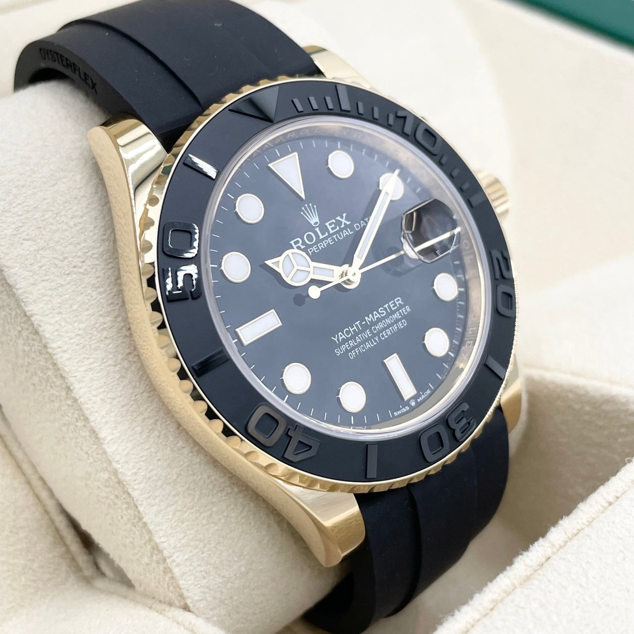 劳力士 Yacht-Master 226658 黑色 黑色橡胶带 黄金 42mm