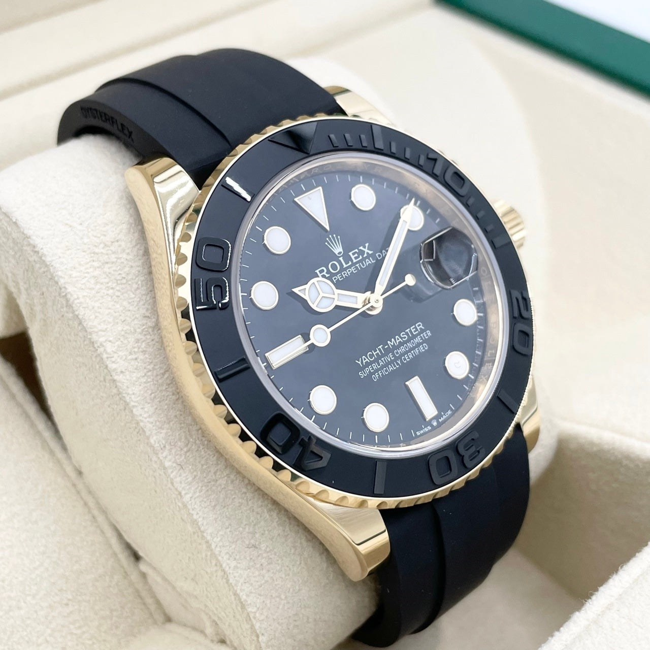 Rolex Yachtmaster 226658 Black Black Rubber Belt Yellow Gold 42mm
