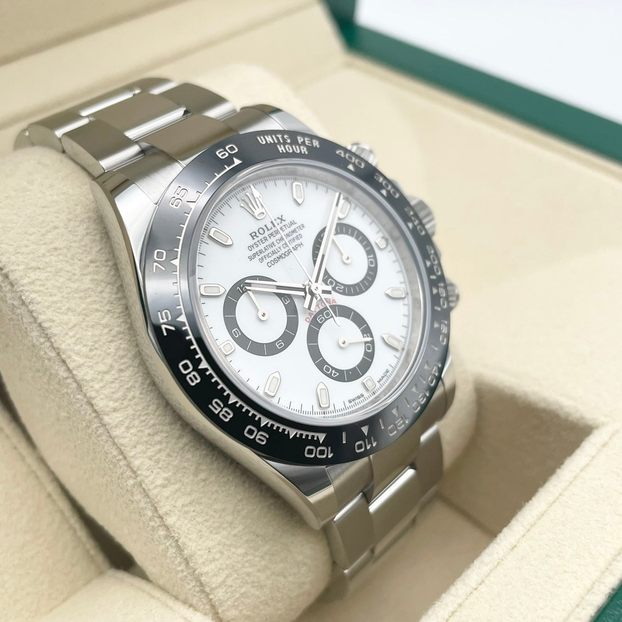 사전 소유 롤렉스 데이토나 116500LN 굴 팔찌 흰색 40mm