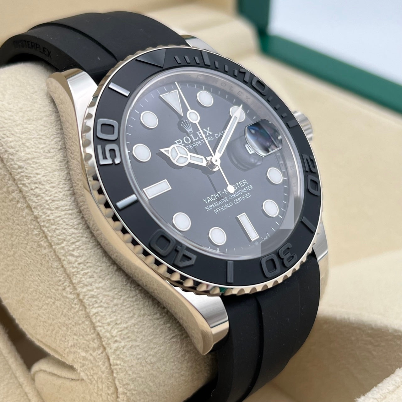 ロレックス ヨットマスター 226659 ブラックラバーベルト ブラックホワイトゴールド 42mm