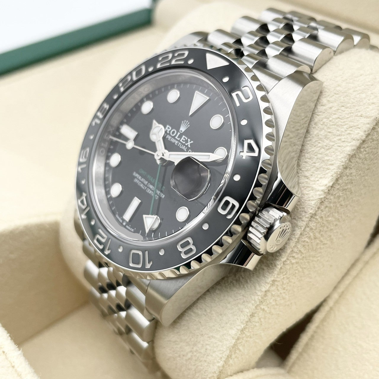 [2024 년의 새로운 릴리스! ! Rolex GMT 마스터 II 126710GRNR 검은 요빌 팔찌 40mm