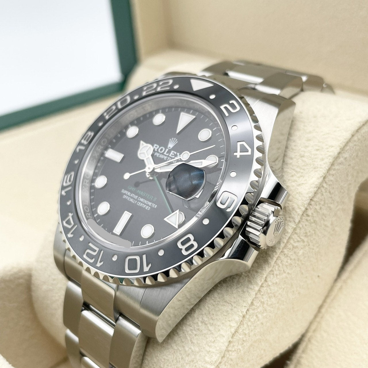 [2024 년의 새로운 릴리스! ! Rolex GMT 마스터 II 126710GRNR 검은 굴 팔찌 40mm
