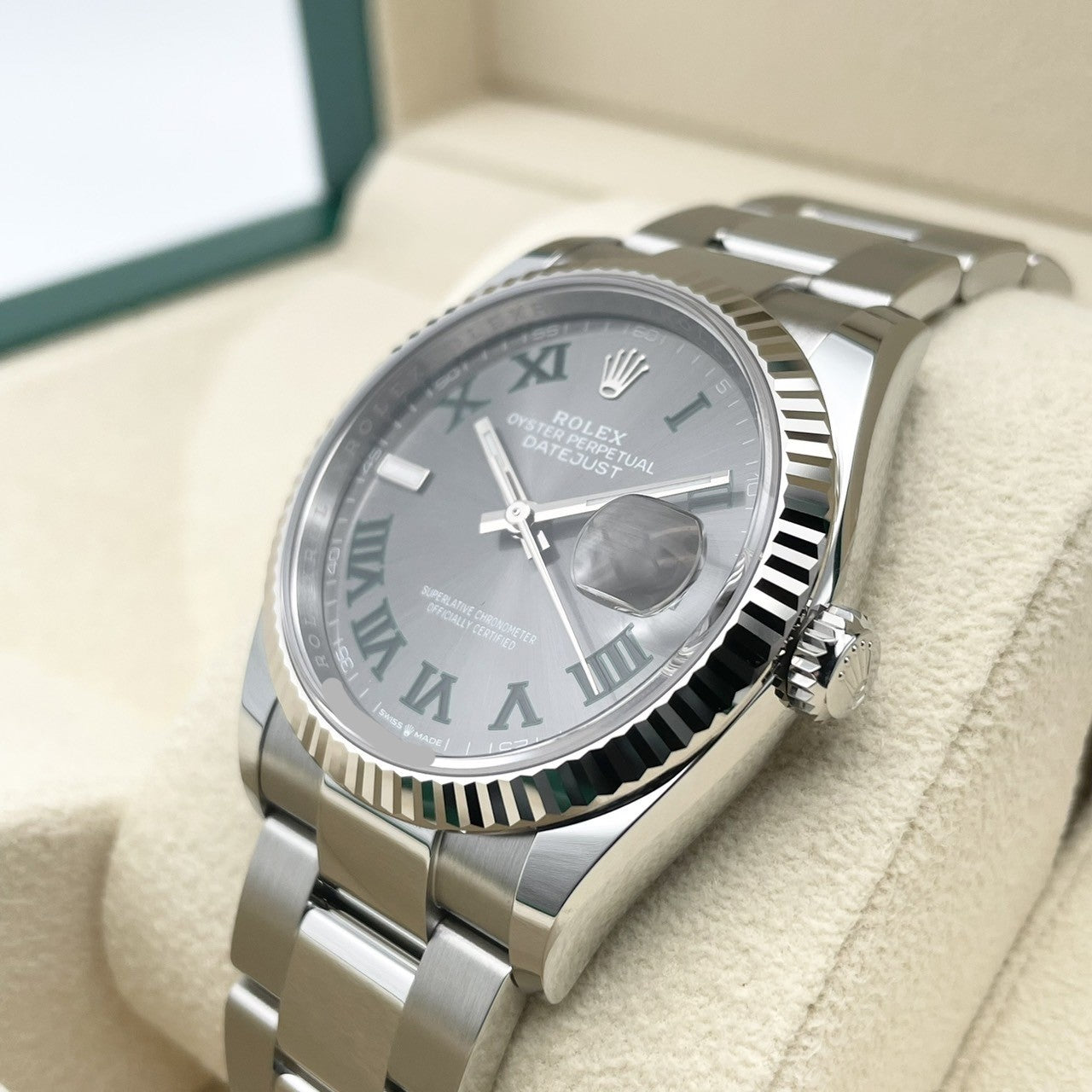 プレオウンド ロレックス デイトジャスト 126234 スレートローマン オイスターブレス 36mm