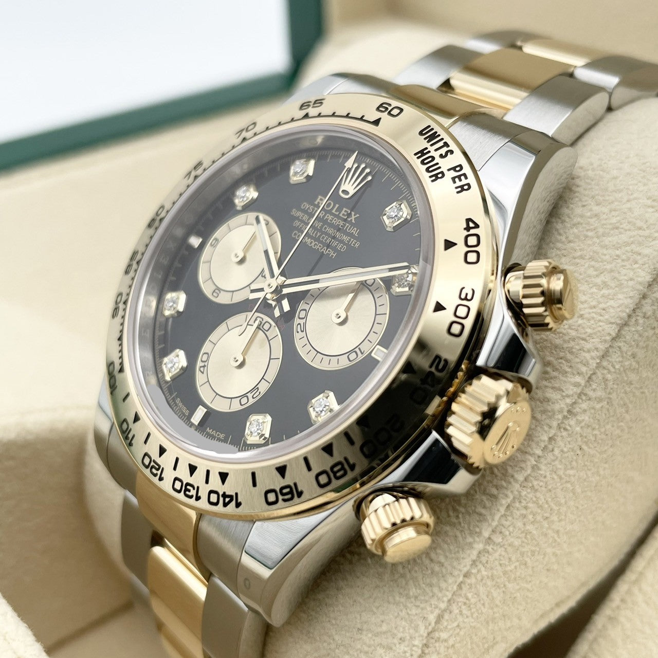 劳力士 Daytona 126503G 亮黑金 8P 镶钻 40 毫米